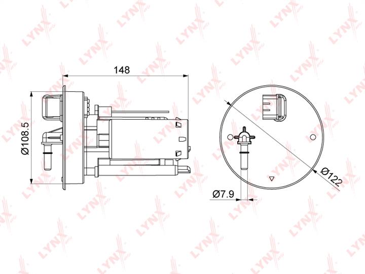 LYNXauto LF-1076M Fuel filter LF1076M