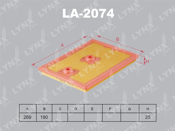 LYNXauto LA-2074 Air filter LA2074