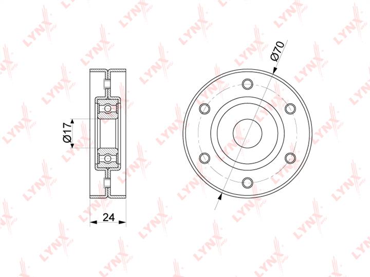 LYNXauto PB-5213 V-ribbed belt tensioner (drive) roller PB5213