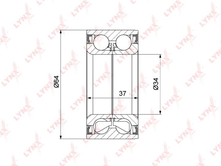 LYNXauto WB-1411 Front Wheel Bearing Kit WB1411