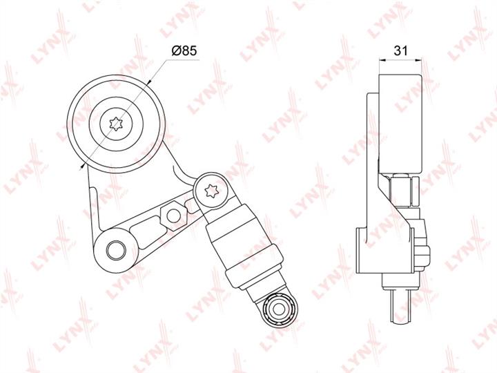 LYNXauto PT-3083 Belt tightener PT3083