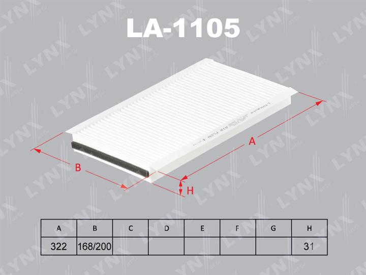 LYNXauto LAC-1105 Filter, interior air LAC1105