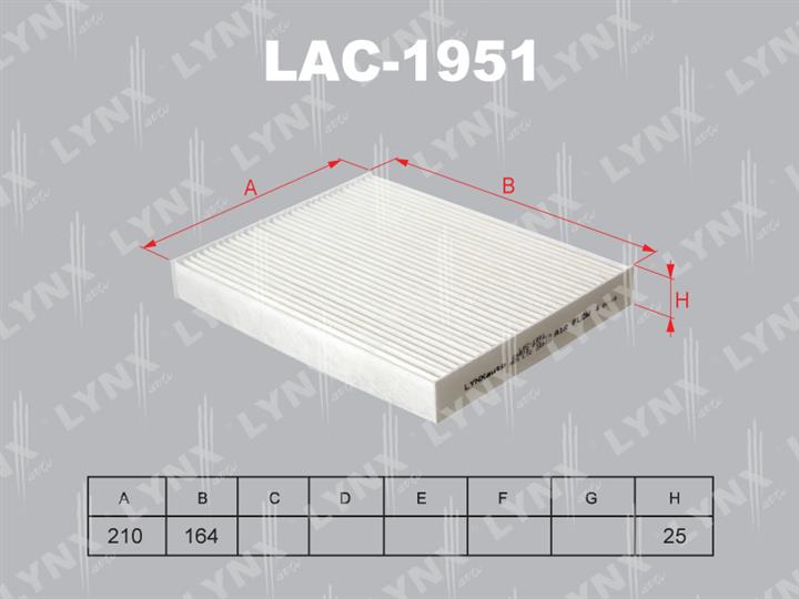 LYNXauto LAC-1951 Filter, interior air LAC1951