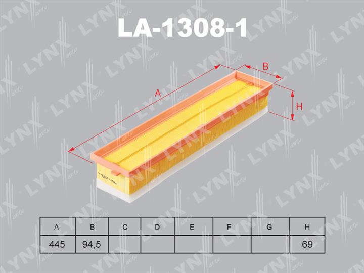 LYNXauto LA-1308-1 Air filter LA13081
