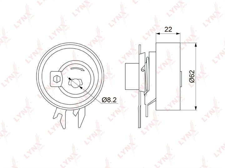 LYNXauto PB-1136 Tensioner pulley, timing belt PB1136