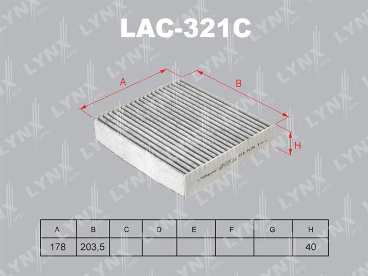 LYNXauto LAC-321C Filter, interior air LAC321C