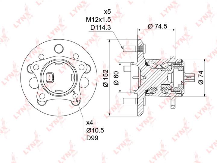 LYNXauto WH-1217 Wheel bearing kit WH1217