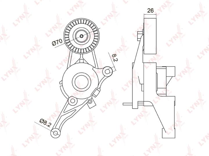 LYNXauto PT-3041 Belt tightener PT3041