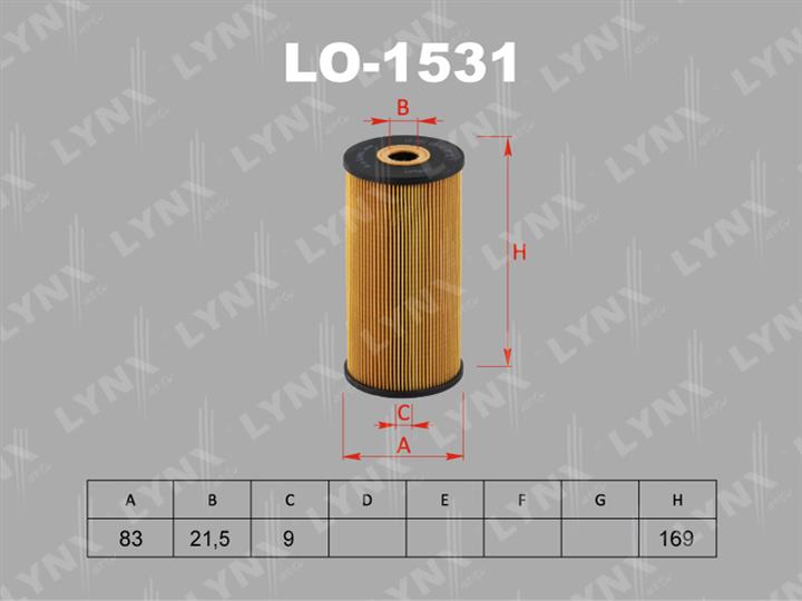 LYNXauto LO-1531 Oil Filter LO1531