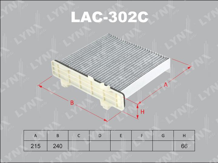 LYNXauto LAC-302C Activated Carbon Cabin Filter LAC302C