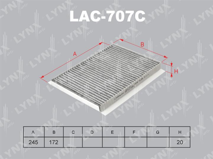 LYNXauto LAC-707C Filter, interior air LAC707C