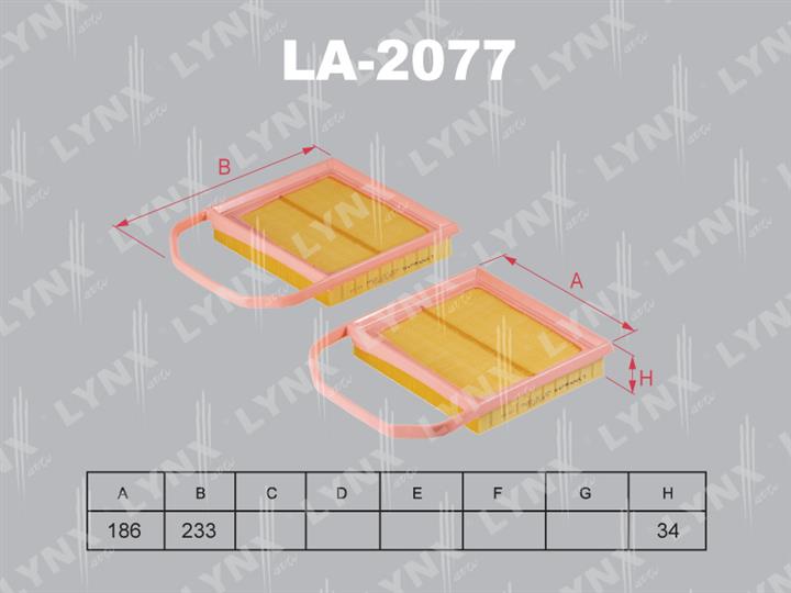 LYNXauto LA-2077 Air filter LA2077