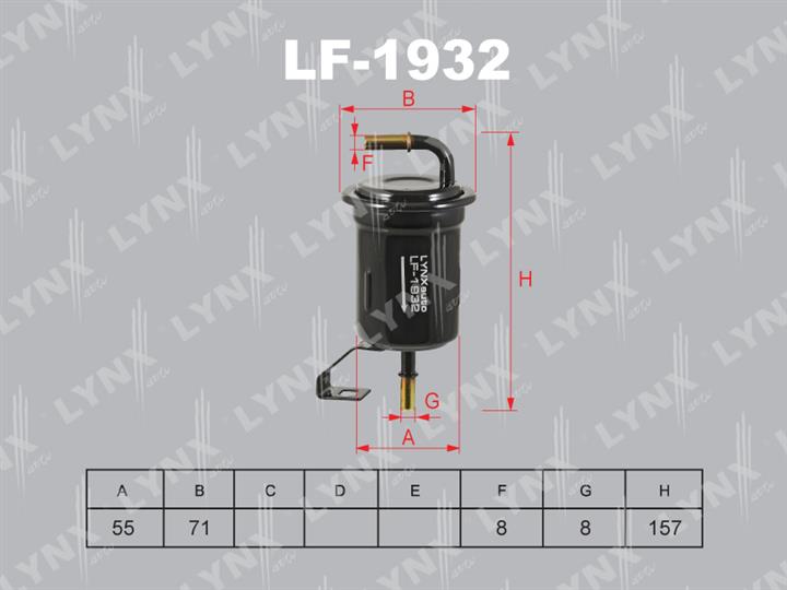 LYNXauto LF-1932 Fuel filter LF1932