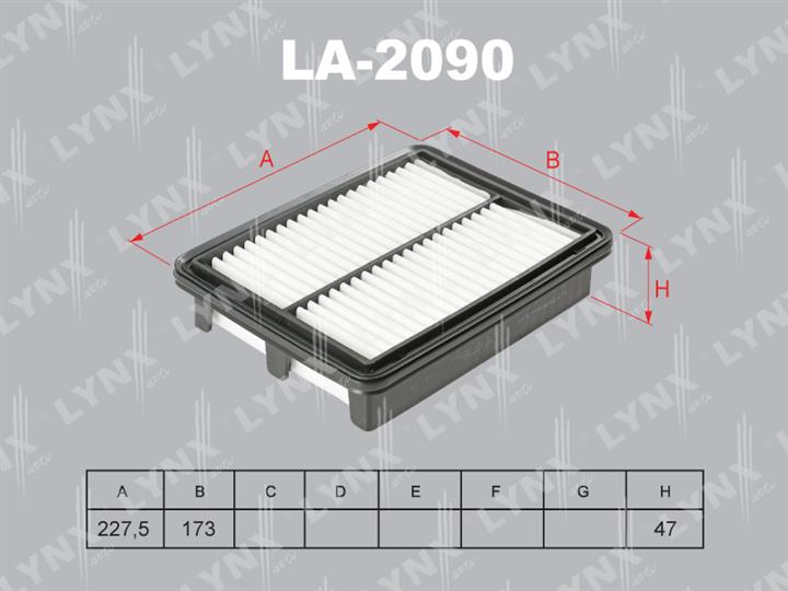 LYNXauto LA-2090 Air filter LA2090