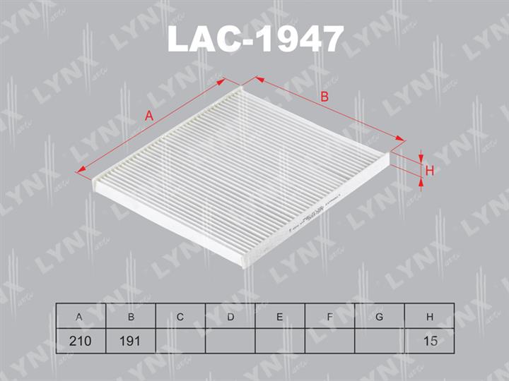 LYNXauto LAC-1947 Filter, interior air LAC1947