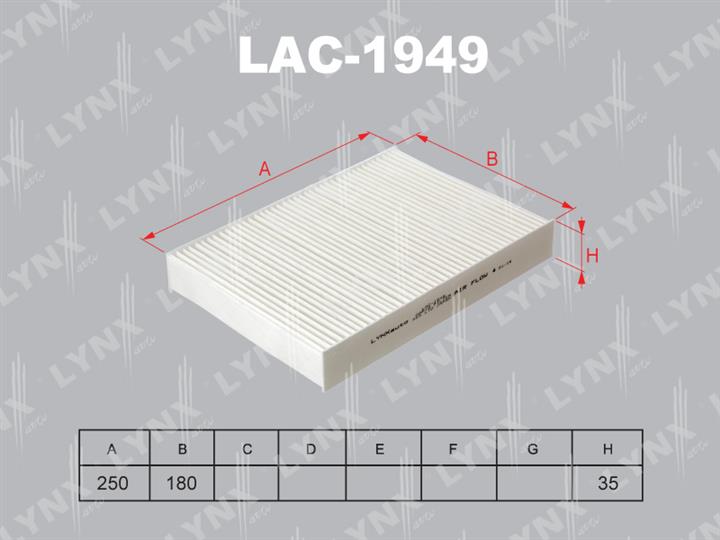 LYNXauto LAC-1949 Filter, interior air LAC1949