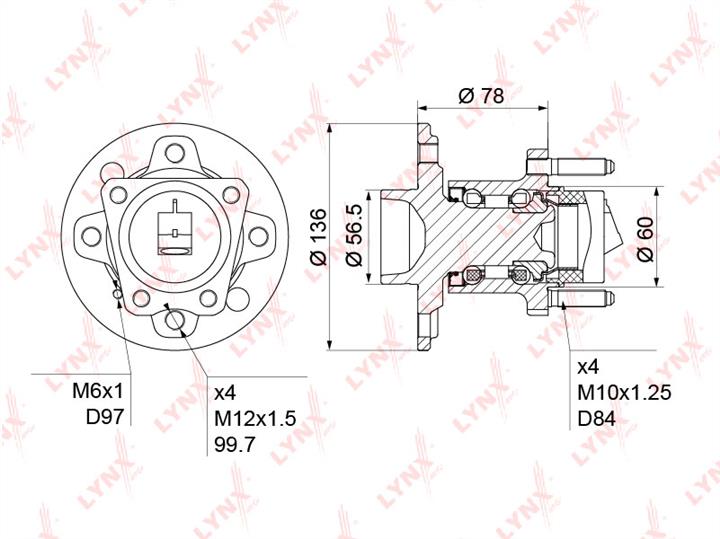 LYNXauto WH-1171 Wheel bearing kit WH1171