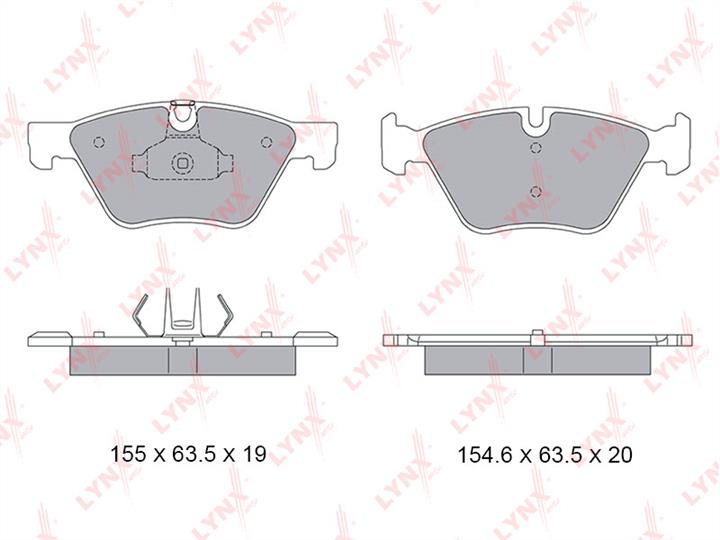 LYNXauto BD-1434 Brake Pad Set, disc brake BD1434