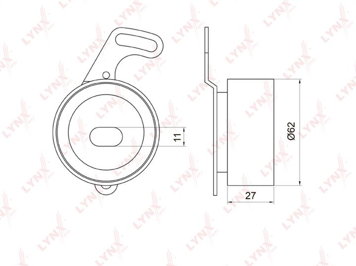 LYNXauto PB-1021 Tensioner pulley, timing belt PB1021