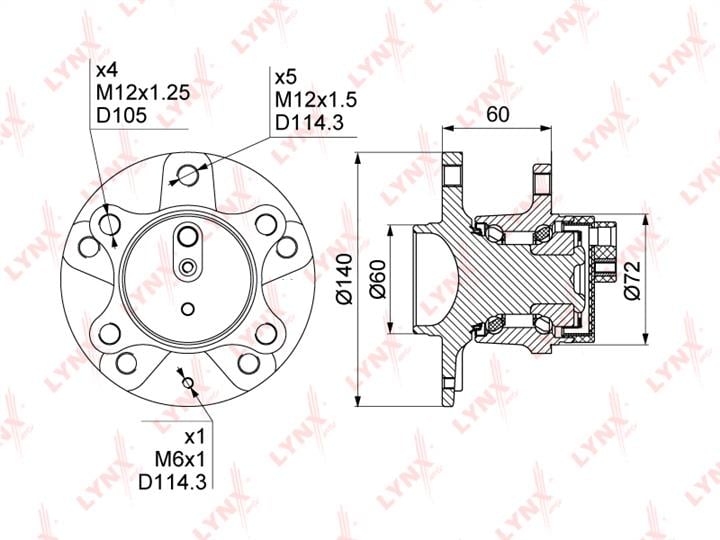LYNXauto WH-1303 Wheel bearing kit WH1303