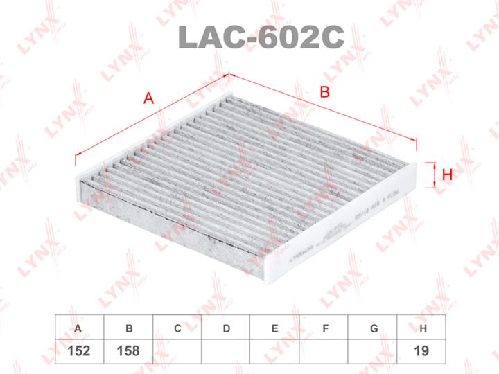 LYNXauto LAC-602C Filter, interior air LAC602C