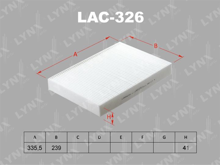 LYNXauto LAC-326 Filter, interior air LAC326