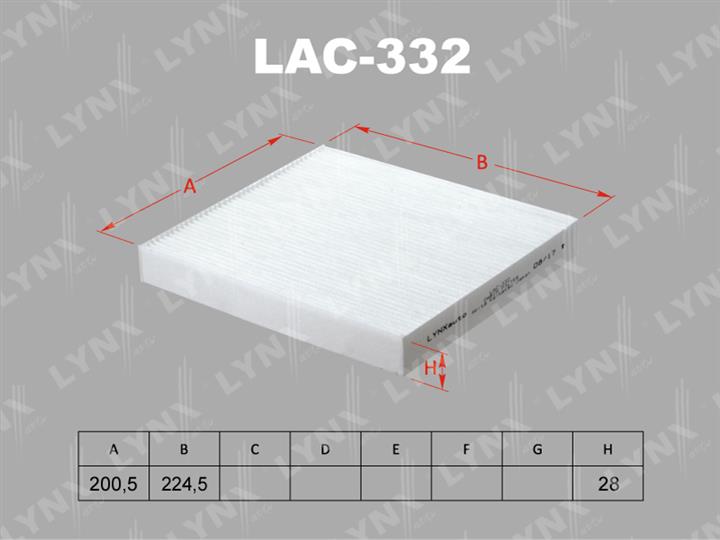 LYNXauto LAC-332 Filter, interior air LAC332