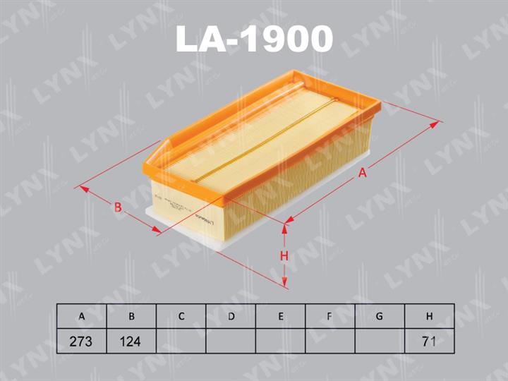 LYNXauto LA-1900 Filter LA1900