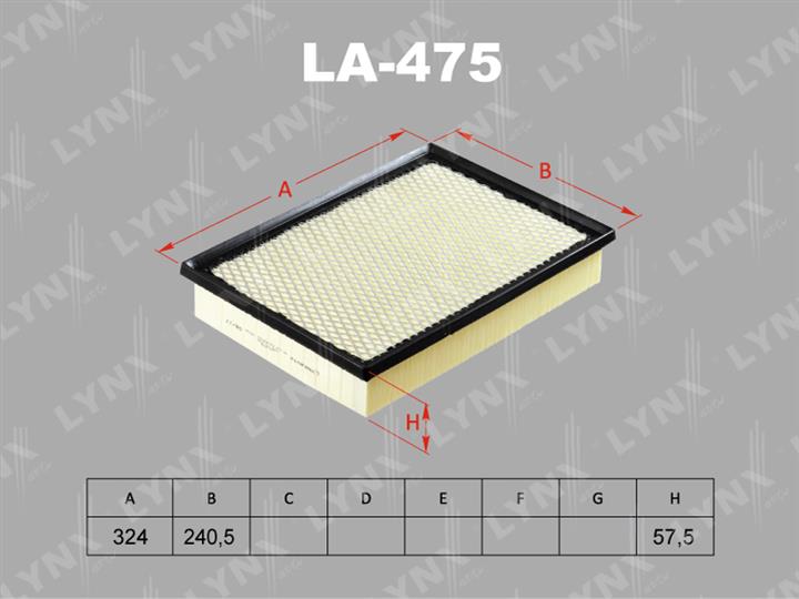 LYNXauto LA-475 Filter LA475