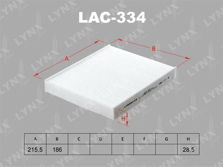 LYNXauto LAC-334 Filter, interior air LAC334