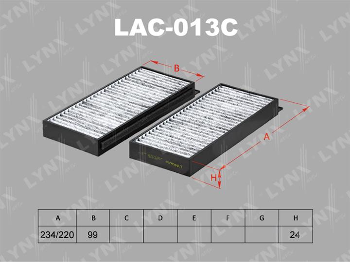 LYNXauto LAC-013C Filter, interior air LAC013C