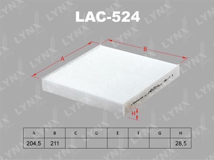 LYNXauto LAC-524 Filter, interior air LAC524