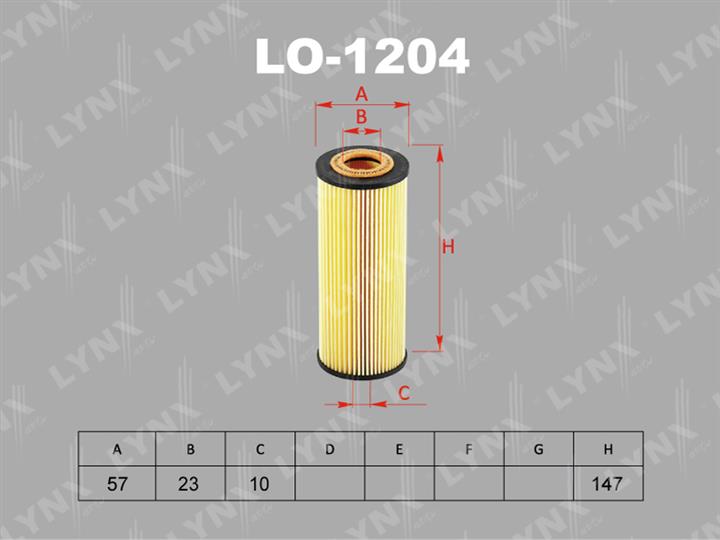 LYNXauto LO-1204 Oil Filter LO1204