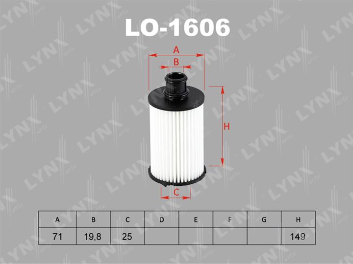 LYNXauto LO-1606 Oil Filter LO1606