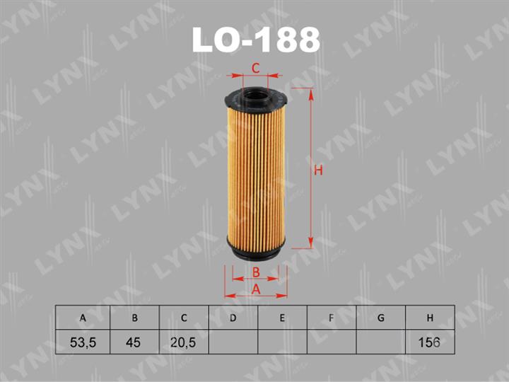 LYNXauto LO-188 Oil Filter LO188