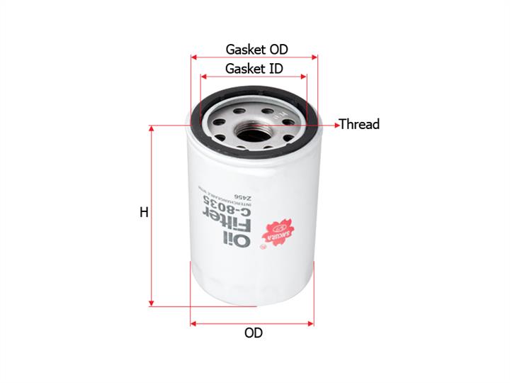 Sakura C-8035 Oil Filter C8035