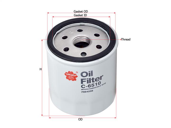 Sakura C-6510 Oil Filter C6510