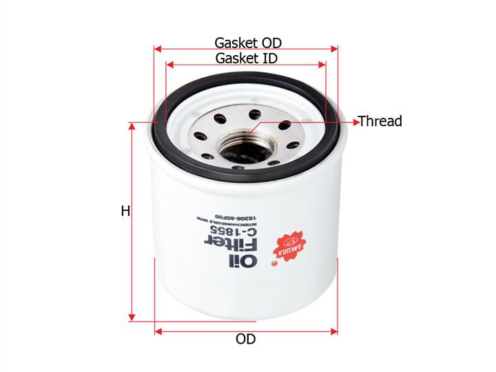 Sakura C-1855 Oil Filter C1855