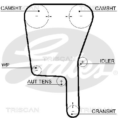 Triscan 8645 5490XS Timing belt 86455490XS