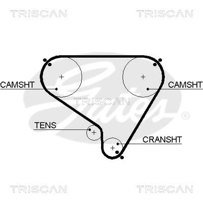 Triscan 8645 5448XS Timing belt 86455448XS