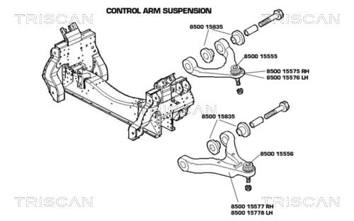 Triscan 8500 15835 Control Arm-/Trailing Arm Bush 850015835