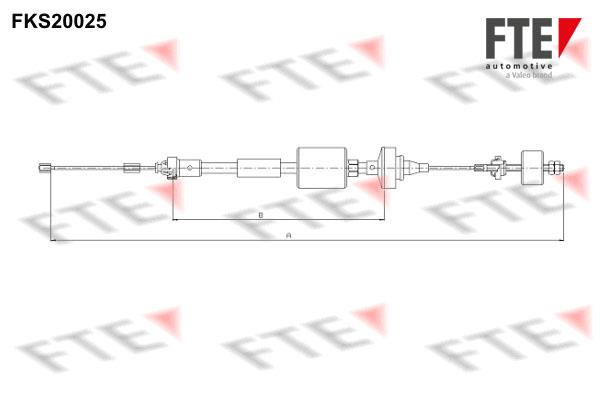 FTE FKS20025 Clutch cable FKS20025