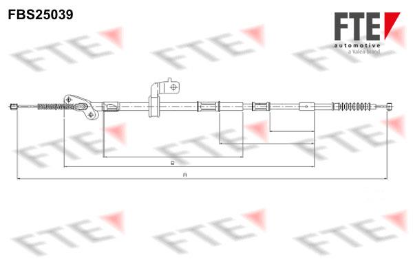 FTE FBS25039 Cable Pull, parking brake FBS25039