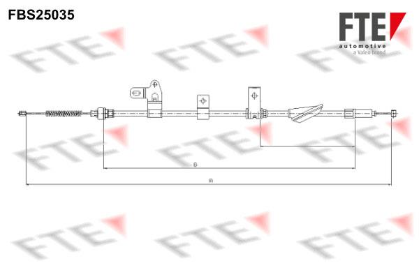 FTE FBS25035 Cable Pull, parking brake FBS25035