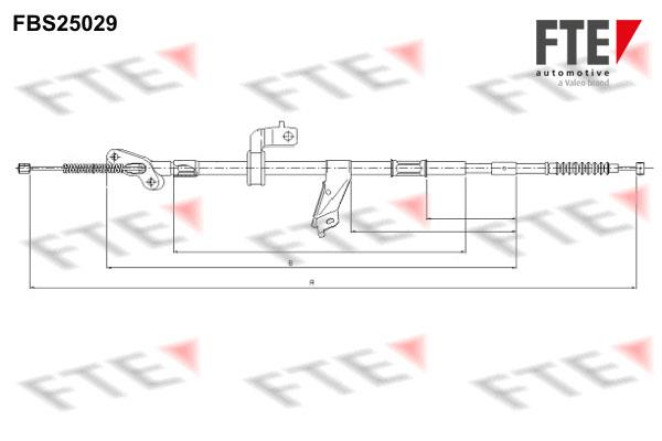 FTE FBS25029 Cable Pull, parking brake FBS25029