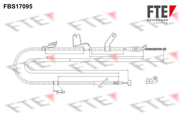 FTE FBS17095 Cable Pull, parking brake FBS17095