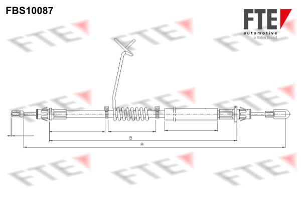 FTE FBS10087 Cable Pull, parking brake FBS10087