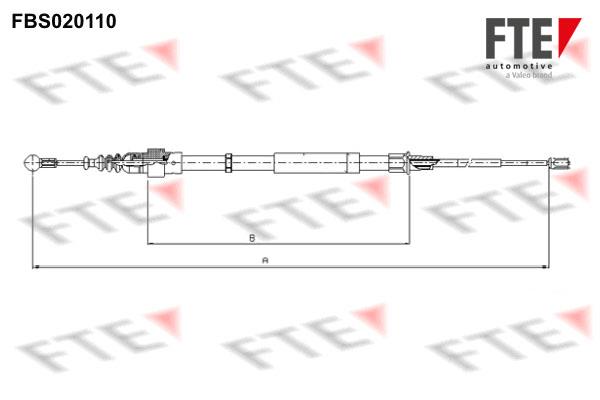 FTE FBS020110 Cable Pull, parking brake FBS020110