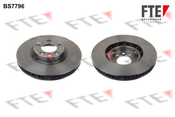 FTE BS7796 Front brake disc ventilated BS7796