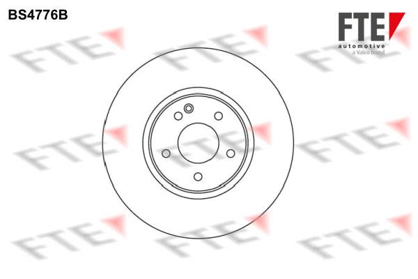 FTE BS4776B Front brake disc ventilated BS4776B